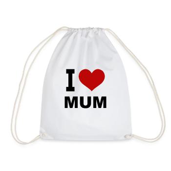 I love Mum - Turnbeutel - Weiß - Vorne