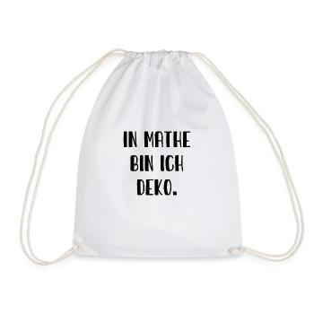 In Mathe bin ich Deko - Mathematik - Turnbeutel - Weiß - Vorne
