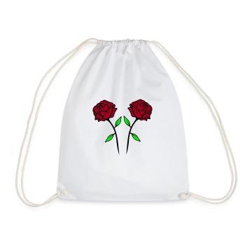 rosen - Turnbeutel - Weiß - Vorne