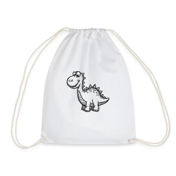 Dino Dinosaurier - Turnbeutel - Weiß - Vorne