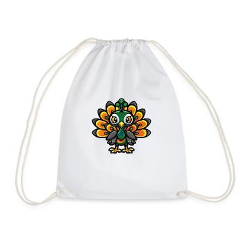 Bande dessinée Paon - Sac de sport léger - blanc - Devant