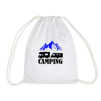 Camping - Drawstring Bag - white - Front