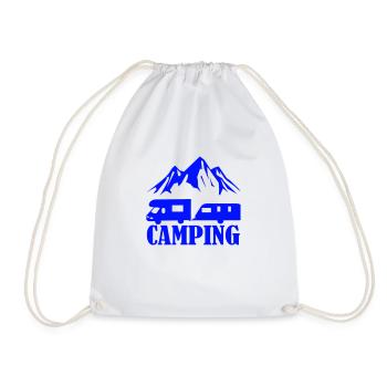 Camping - Drawstring Bag - white - Front