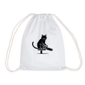 Chat en colère - Sac de sport léger - blanc - Devant
