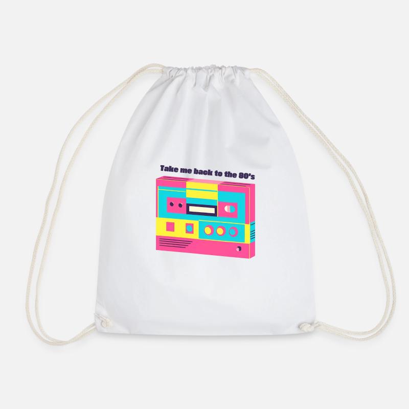 Take me back to the 80s - Drawstring Bag - white