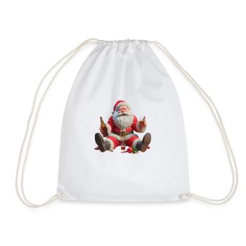 Père Noël ivre 2 - Sac de sport léger - blanc - Devant