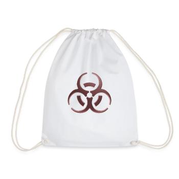 Conception d’avertissement pour les symboles de danger biologique - Sac de sport léger - blanc - Devant