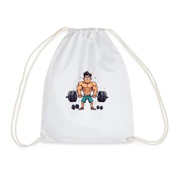 Le roi des haltères - Sac de sport léger - blanc - Devant