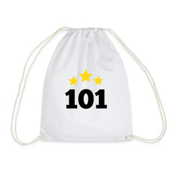 101 Jahre Stern - Geschenk zum 101. Jubiläum - Turnbeutel - Weiß - Vorne