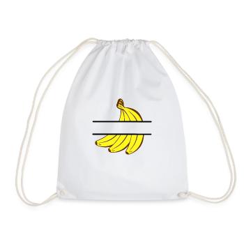 Banana banner - Drawstring Bag - white - Front