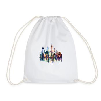 City Skyline - Drawstring Bag - white - Front
