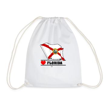 Drapeau Floride coeur FLORIDA - Sac de sport léger - blanc - Devant