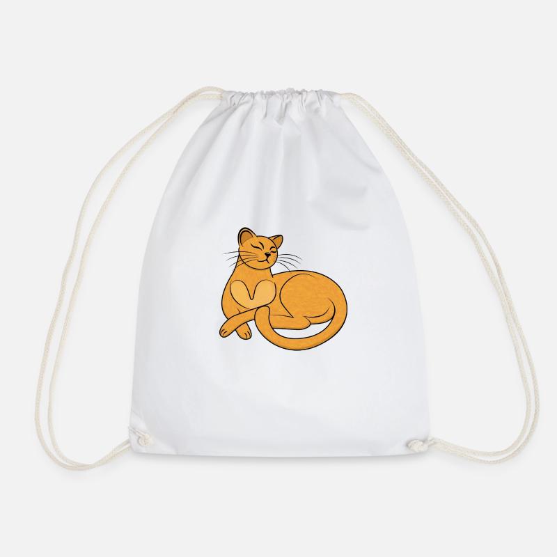 Die gelbe Katze - Turnbeutel - Weiß