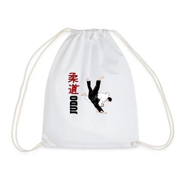 Judo - Judoka - Martial Arts - Drawstring Bag - white - Front