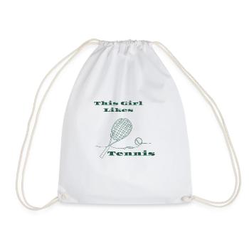 Cette fille aime le tennis - Sac de sport léger - blanc - Devant