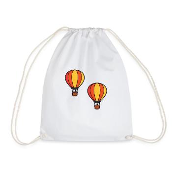 Heißluftballon - Turnbeutel - Weiß - Vorne