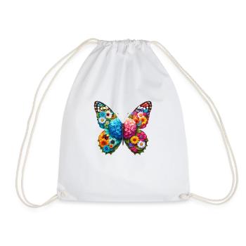 Colorful Butterfly Nature Inspired Summer Vibes - Drawstring Bag - white - Front