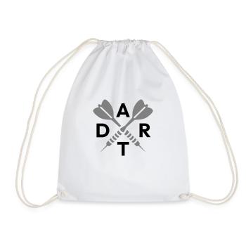 Emblème de fléchettes avec fléchettes croisées - Sac de sport léger - blanc - Devant