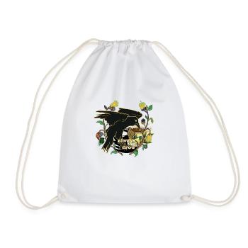 Always the Crow Design One - Drawstring Bag - white - Front