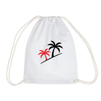 Palmier symbole plage - Sac de sport léger - blanc - Devant