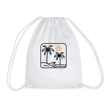 Palmiers de mer d’été de l’île - Sac de sport léger - blanc - Devant