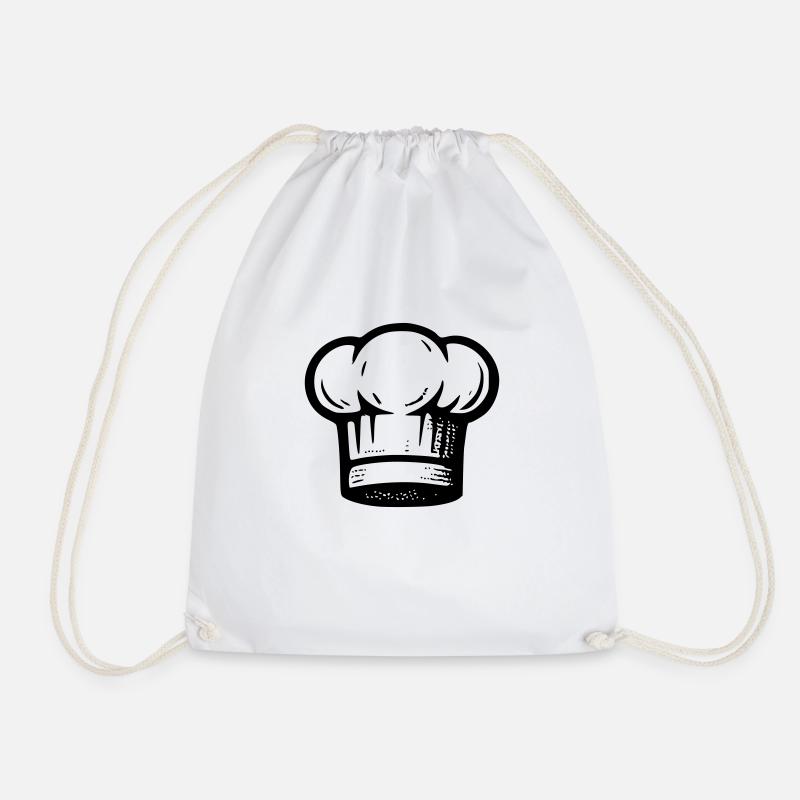 The chef's hat - Drawstring Bag - white