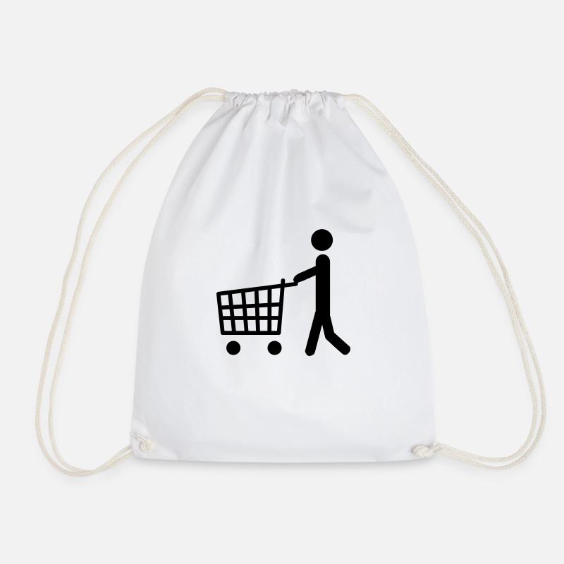 Shopping - Drawstring Bag - white