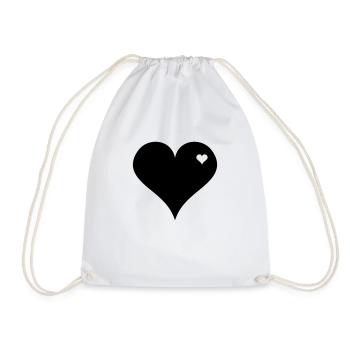 Heart to Heart - Drawstring Bag - white - Front