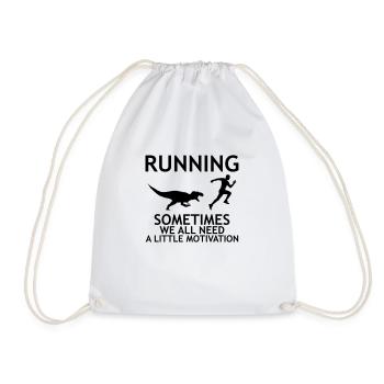 RUNNING WITH MOTIVATION - Sac de sport léger - blanc - Devant