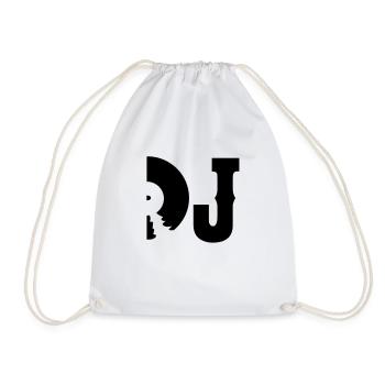 dj - Drawstring Bag - white - Front