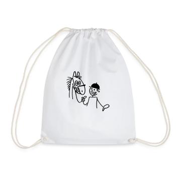 Cheval et Cavalier - Sac de sport léger - blanc - Devant