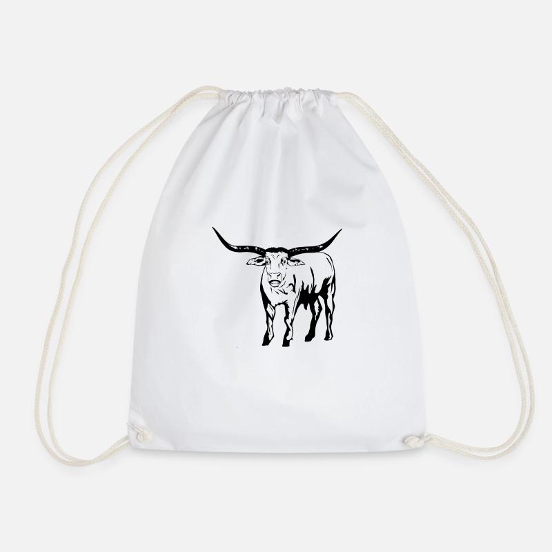 Texas Longhorn Buffalo - Turnbeutel - Weiß