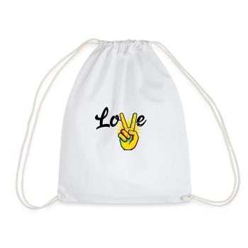 Love Liebe Kurdistan - Drawstring Bag - white - Front