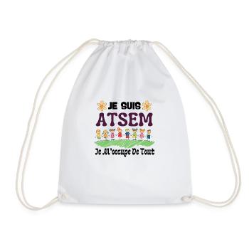 je suis atsem je m occupe de tout 1 - Sac de sport léger - blanc - Devant