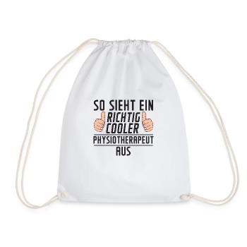 Physiotherapeut | Spruch Becher Kaffee | | Humor - Turnbeutel - Weiß - Vorne