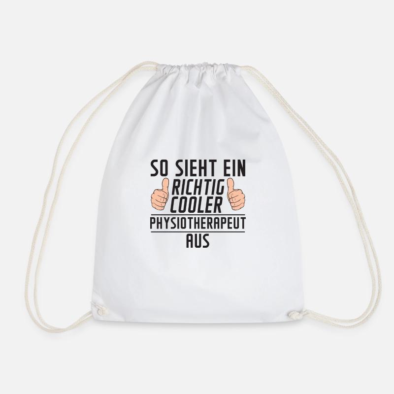 Physiotherapeut | Spruch Becher Kaffee | | Humor - Turnbeutel - Weiß