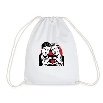 Love is Love - Drawstring Bag - white - Front