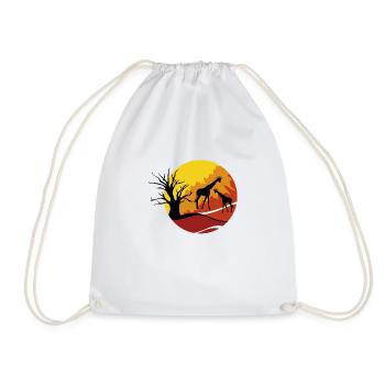 Girafe africaine - Sac de sport léger - blanc - Devant