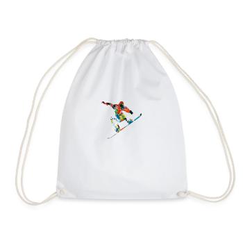 snowboarder - Sac de sport léger - blanc - Devant
