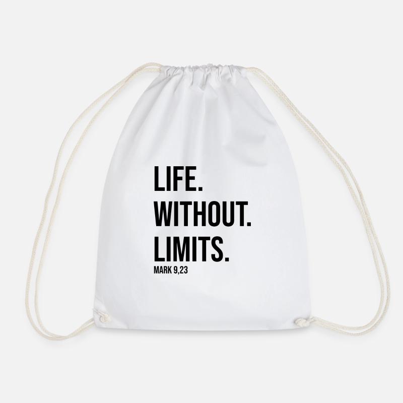 Life without limits - christian design - Turnbeutel - Weiß