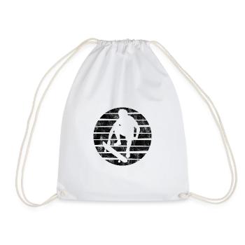 Skateboarder Skateboard Skater Skate Skateing - Drawstring Bag - white - Front