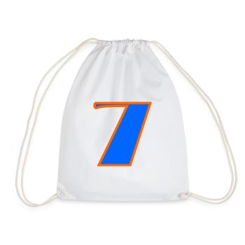 7. 7 YEARS. 7th ANNIVERSARY. BIRTHDAY 7 YEARS - Drawstring Bag - white - Front