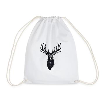 Cerf / Buck / Animal / Sauvage / Forêt / Sauvage - Sac de sport léger - blanc - Devant