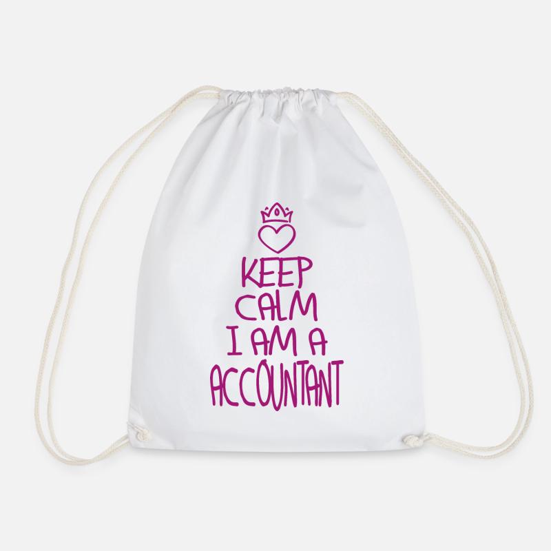Keep Calm Buchhalter cool Buchhalter Geschenk - Turnbeutel - Weiß