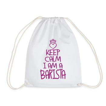 Keep Calm Barista cool Barista Cadeau - Sac de sport léger - blanc - Devant