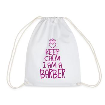 Gardez calmer Barbier cool Barbier Cadeau - Sac de sport léger - blanc - Devant