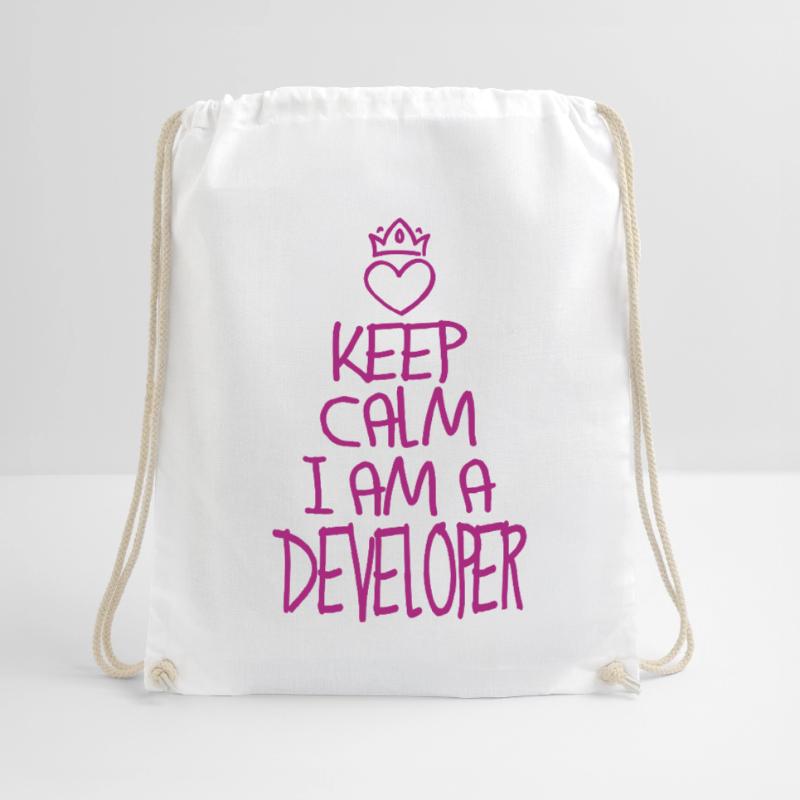 Keep Calm Software Developer Cool Gift Drawstring Bag