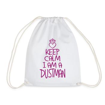 Keep Calm Garbage Man Cool Gift - Drawstring Bag - white - Front
