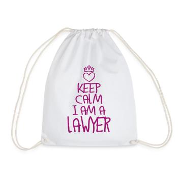 Keep Calm Anwalt cool Anwalt Geschenk - Turnbeutel - Weiß - Vorne