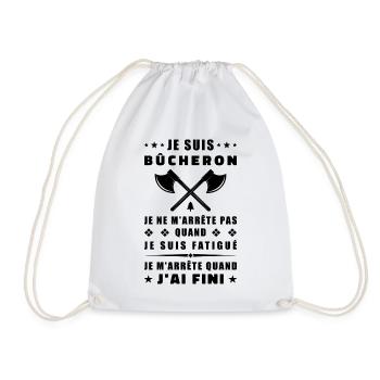Je suis bûcheron - Sac de sport léger - blanc - Devant